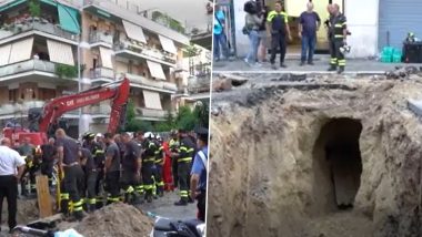 'Kya Bank Robber Banega' Man Digging Tunnel Allegedly to Rob Bank Gets Stuck, Firefighters Saves His Life (Watch Viral Video)